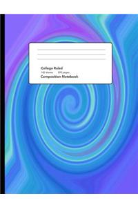 Blue Purple Swirl Composition Notebook