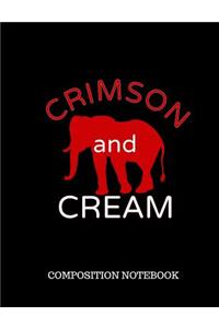 Crimson and Cream Composition Notebook