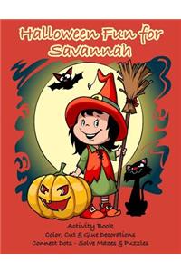 Halloween Fun for Savannah Activity Book