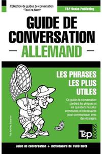 Guide de conversation Français-Allemand et dictionnaire concis de 1500 mots