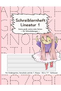 Schreiblernheft Lineatur 1