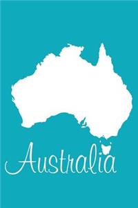 Australia - Robin's Egg Blue Lined Notebook with Margins