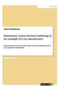 Instruments of procurement marketing by the example of a car manufacturer