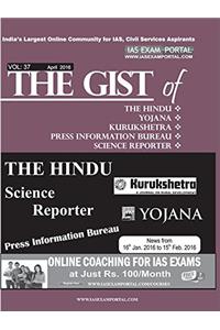 Gist of The Hindu, Yojana, Kurukshetra, PIB & Science Reporter (Apr-16)