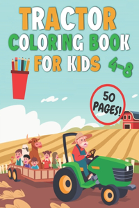 Tractor Coloring Book for Kids 4-8