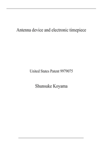 Antenna device and electronic timepiece