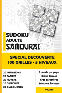 Sudoku Adulte SAMOURAI spécial découverte 5 niveaux