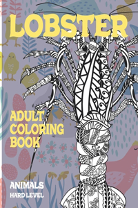 Adult Coloring Book Hard Level - Animals - Lobster
