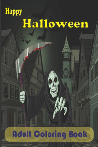 happy halloween adult coloring book