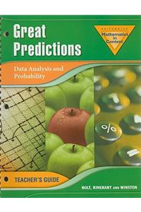 Great Predictions: Data Analysis and Probability