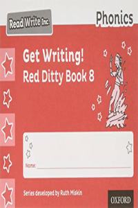 Read Write Inc. Phonics: Get Writing! Red Ditty Book 8 Pack of 10