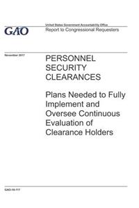 Personnel Security Clearances