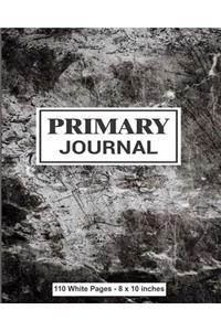 Primary Journal 110 White Pages 8x10 inches