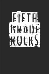 Back to School Notebook 'Fifth Grade Rocks' - Back To School Gift for Her and Him - 5th Grade Writing Journal