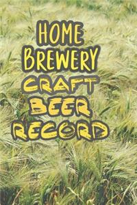 Home Brewery Craft Beer Record