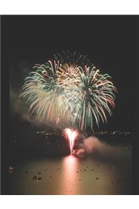 Fireworks Reflecting in Lake Tahoe Notebook