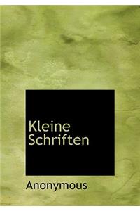 Kleine Schriften