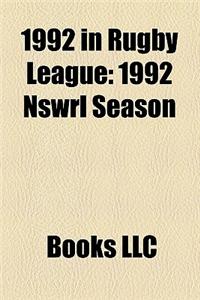 1992 in Rugby League