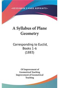 A Syllabus of Plane Geometry