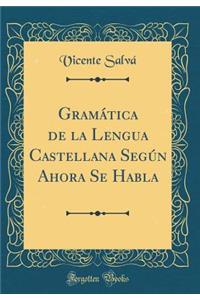 GramÃ¡tica de la Lengua Castellana SegÃºn Ahora Se Habla (Classic Reprint)