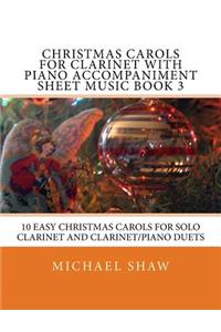 Christmas Carols For Clarinet With Piano Accompaniment Sheet Music Book 3