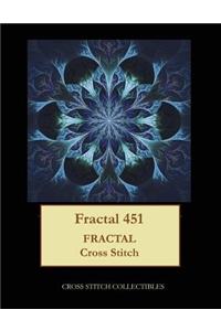 Fractal 451: Fractal cross stitch pattern