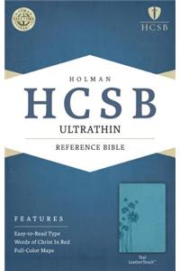 HCSB Ultrathin Reference Bible, Teal Leathertouch