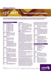 CPT & HCPCS 2017 Modifier Express Reference Coding Card