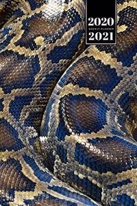 Snake Reptile Week Planner Weekly Organizer Calendar 2020 / 2021 - Burmese Python Skin