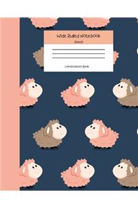 Wide Ruled Sheep Notebook Composition Book