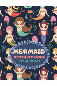 Mermaid Activity Book for Kids Ages 4-8