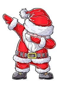 Christmas Dabbing Santa Claus Dot Graph Paper Notebook