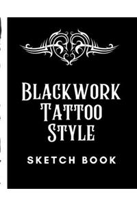 Black Work Tattoo Style Sketch Book