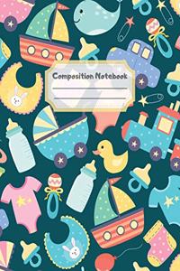 Composition Notebook: Wide Ruled Lined Paper: Large Size 8.5x11 Inches, 110 pages. Notebook Journal: Baby Toys Duck Workbook for Children Preschoolers Students Teens Kids