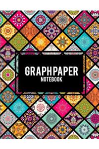 Graph Paper Notebook: Art Mandala Design, 8.5