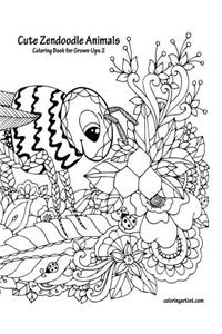 Cute Zendoodle Animals Coloring Book for Grown-Ups 2
