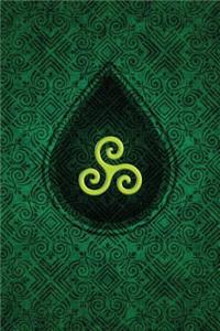 Monogram Triskele (Neopaganism) Notebook