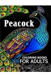 Peacock coloring books for adult