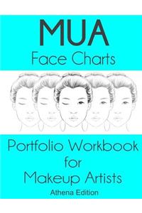 MUA Face Charts Portfolio Workbook for Makeup Artists Athena Edition