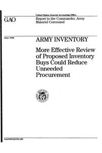 Army Inventory: More Effective Review of Proposed Inventory Buys Could Reduce Unneeded Procurement