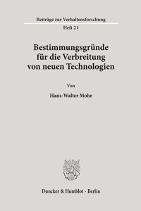 Bestimmungsgrunde Fur Die Verbreitung Von Neuen Technologien