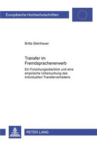 Transfer Im Fremdspracherwerb