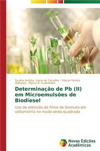 Determinação de Pb (II) em Microemulsões de Biodiesel