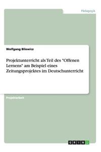 Projektunterricht als Teil des 