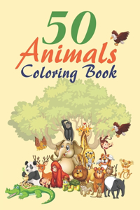 50 Animals Coloring Book