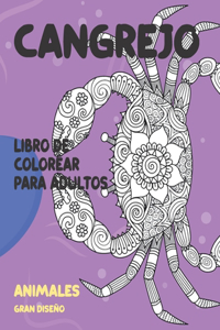 Libro de colorear para adultos - Gran diseño - Animales - Cangrejo