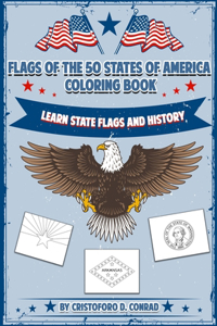 Flags of the 50 States of America Coloring Book