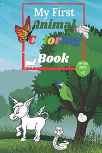 My First Animal Coloring Book For Kids Ages 2