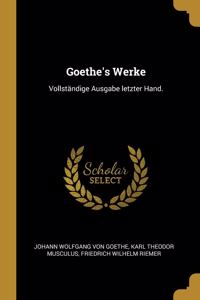 Goethe's Werke