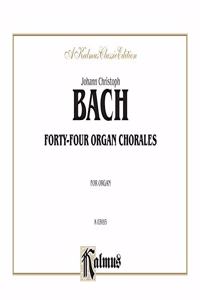 BACH JS 44 ORGAN CHORALES ORG